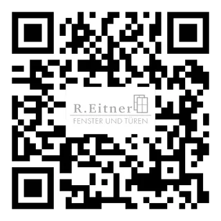 QR-Code mit R.-Eitner-Logo – Eitner Fenster und Türen in Hennef.